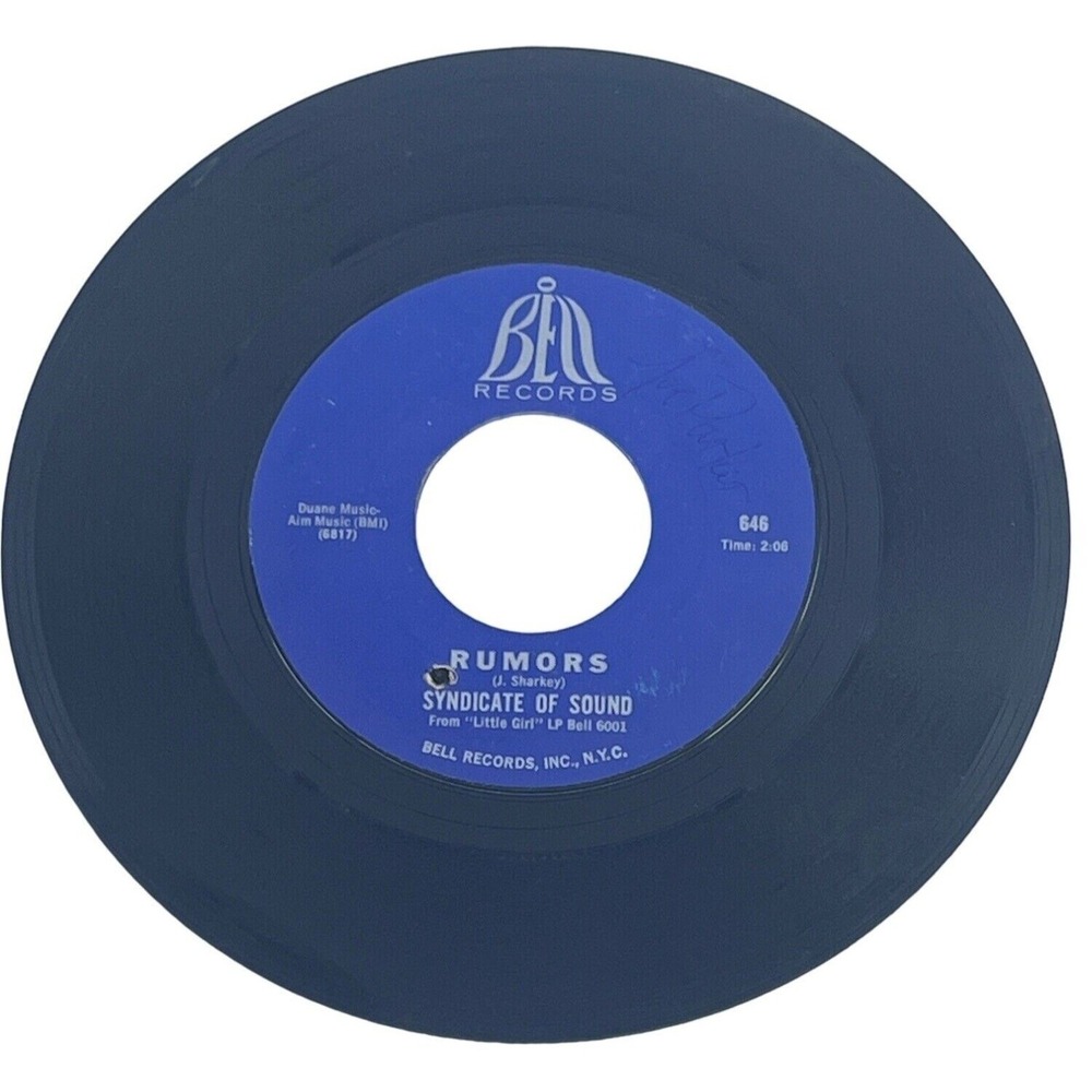 Syndicate of Sound Rumors The Upper Hand 7 Inch 45 RPM Bell Records 646